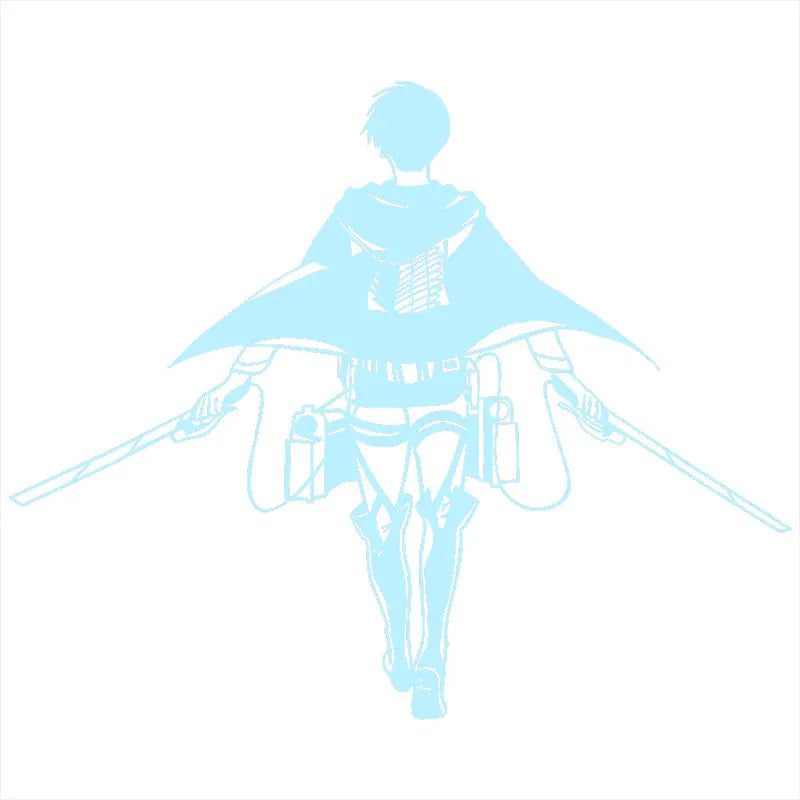 Anime Car Sticker Window Decoration  Laptop Stickers Attack On Titan Levi Style Personality Creative Die Cutting PVC Vinyl Decal (ONLINE ORDER ONLY)