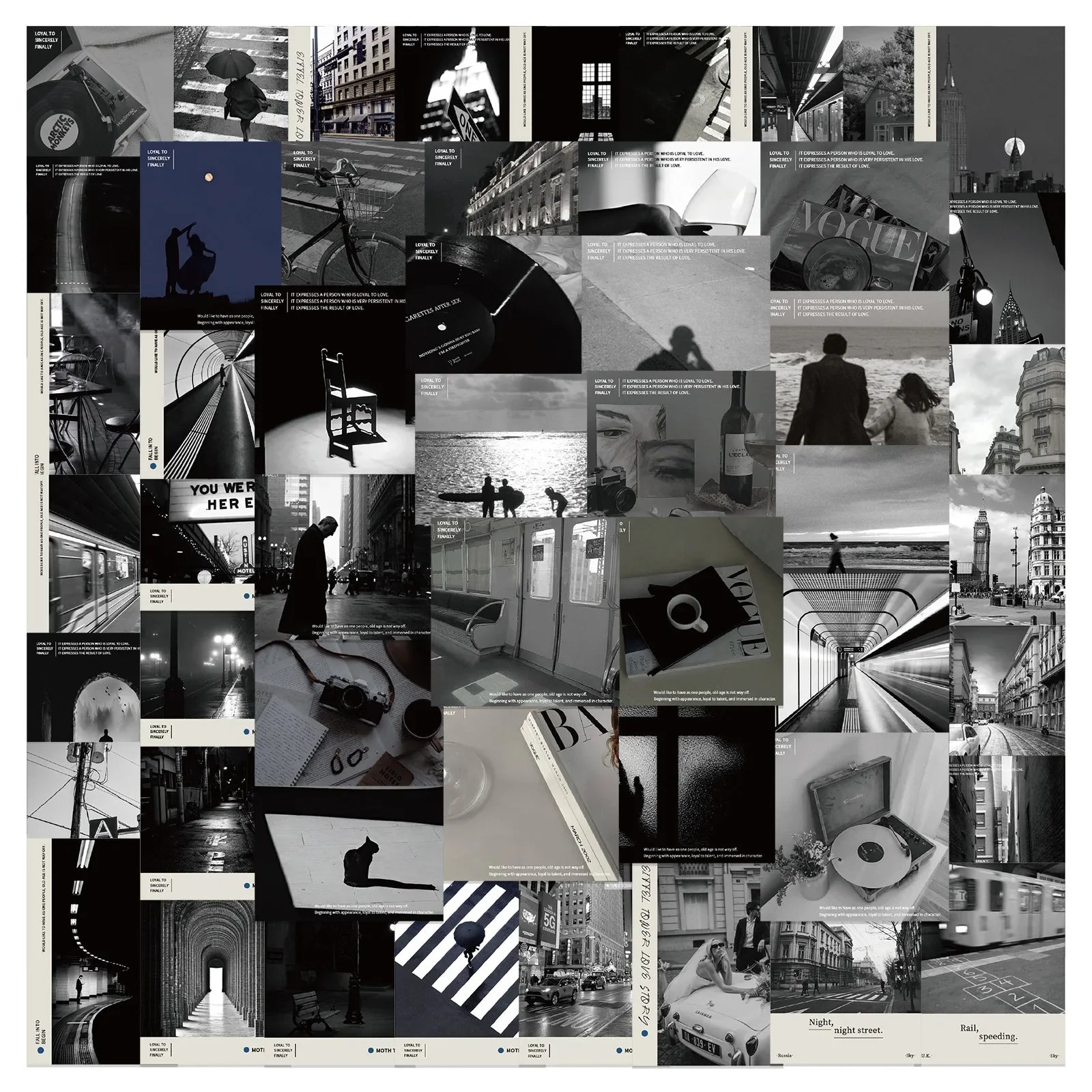 England Style Black White Stickers Decals for Laptop Phone Suitcase Car Wholesale (Online Order Only)