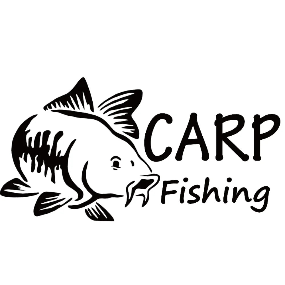 Carp Fishing Car Stickers Fun Windshield Window Bumper Decoration Waterproof Sun Protection Reflective Vinyl Decals (ONLINE ORDER ONLY)