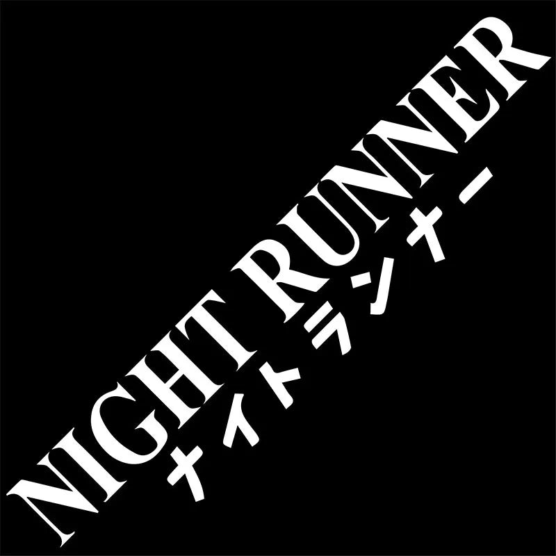 JDM Car Sticker NIGHT RUNNER&Not Fast Just Loud&Low Standards&Speed Stars JDM Windscreen Banner Competition Decoration Decals (ONLINE ORDER ONLY)
