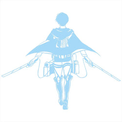 Anime Car Sticker Window Decoration  Laptop Stickers Attack On Titan Levi Style Personality Creative Die Cutting PVC Vinyl Decal (ONLINE ORDER ONLY)