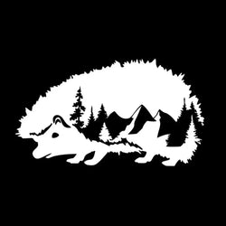 Fun Hedgehog Car Stickers Notebook Stickers Adventure Animals Natural Forest PVC Auto Spare Parts  Decorate Window Vinyl Decals (ONLINE ORDER ONLY)