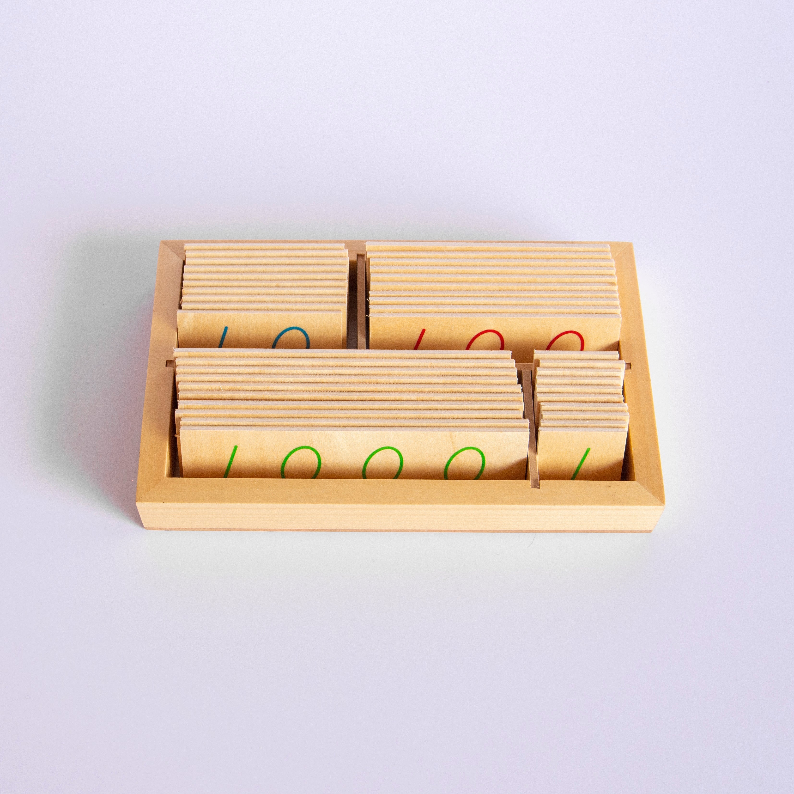 Small Wood Number Cards & Box 0-9000 (ONLINE ORDER ONLY)