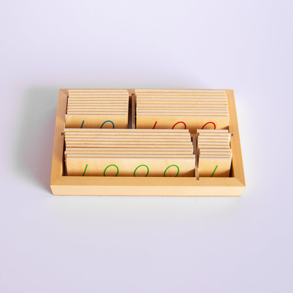 Wooden Large Decimal System Number Cards & Box (ONLINE ORDER ONLY)