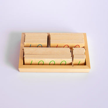 Wooden Large Decimal System Number Cards & Box (ONLINE ORDER ONLY)