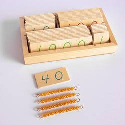 Wooden Large Decimal System Number Cards & Box (ONLINE ORDER ONLY)