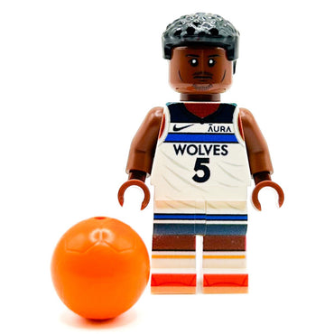 Ant Edwards #5 Basketball Player Minifig made using LEGO parts - B3 Customs (Online Order Only)