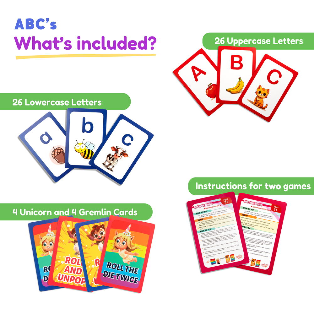 ABC: Learn Uppercase & Lowercase Letters Card Pack - CHOOSE Act (ONLINE ORDER ONLY)