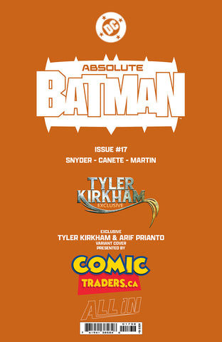 Absolute Batman #17 Tyler Kirkham Exclusive Virgin Var (02/11/2026)(02/18/2026) (ONLINE ORDER ONLY)