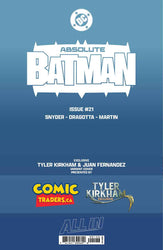 ABSOLUTE BATMAN #21 TYLER KIRKHAM EXCLUSIVE BATTLE DAMAGED TWO-FACE VIRGIN VAR (06/17/2026)