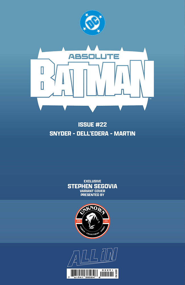 ABSOLUTE BATMAN #22 STEPHEN SEGOVIA EXCLUSIVE VIRGIN VAR (07/08/2026) (ONLINE ORDER ONLY)