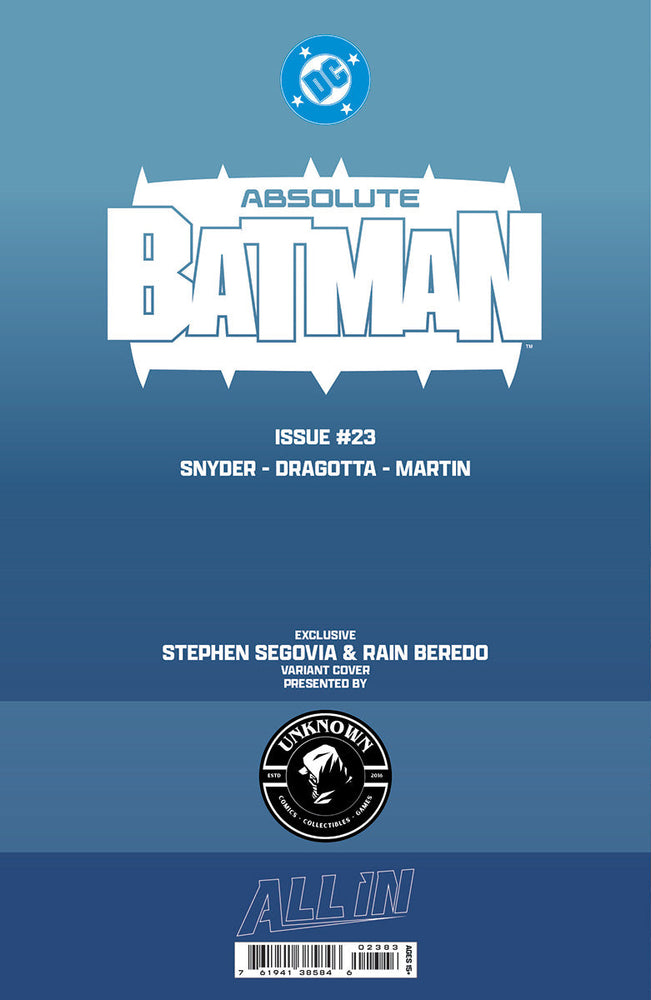 ABSOLUTE BATMAN #23 STEPHEN SEGOVIA EXCLUSIVE VAR (08/12/2026)