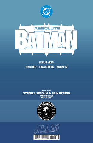 ABSOLUTE BATMAN #23 STEPHEN SEGOVIA EXCLUSIVE VAR (08/12/2026)