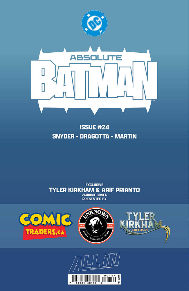 [FOIL] ABSOLUTE BATMAN #24 TYLER KIRKHAM BATTLE DAMAGED THE BAT EXCLUSIVE VIRGIN VAR (09/23/2026) (ONLINE ORDER ONLY)