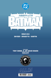 ABSOLUTE BATMAN #24 TONY DANIEL EXCLUSIVE VIRGIN VAR (09/23/2026)