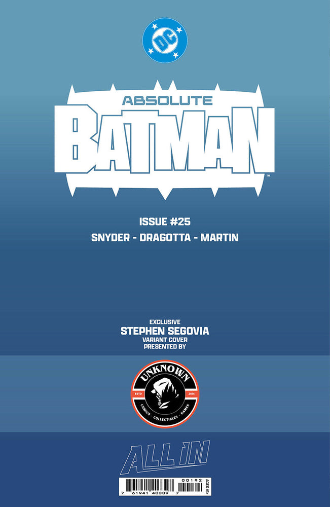 [FOIL] ABSOLUTE BATMAN #25 CONNECTING COVER B STEPHEN SEGOVIA EXCLUSIVE VIRGIN VAR (10/28/2026)