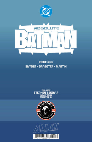 [FOIL] ABSOLUTE BATMAN #25 CONNECTING COVER A STEPHEN SEGOVIA EXCLUSIVE VIRGIN VAR (10/28/2026)