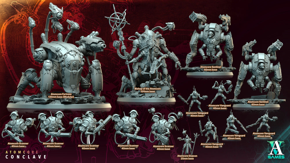 3D Printed Archvillain Games Atomcore Fortress Atomcore Conclave 28 32mm D&D (Online Only)