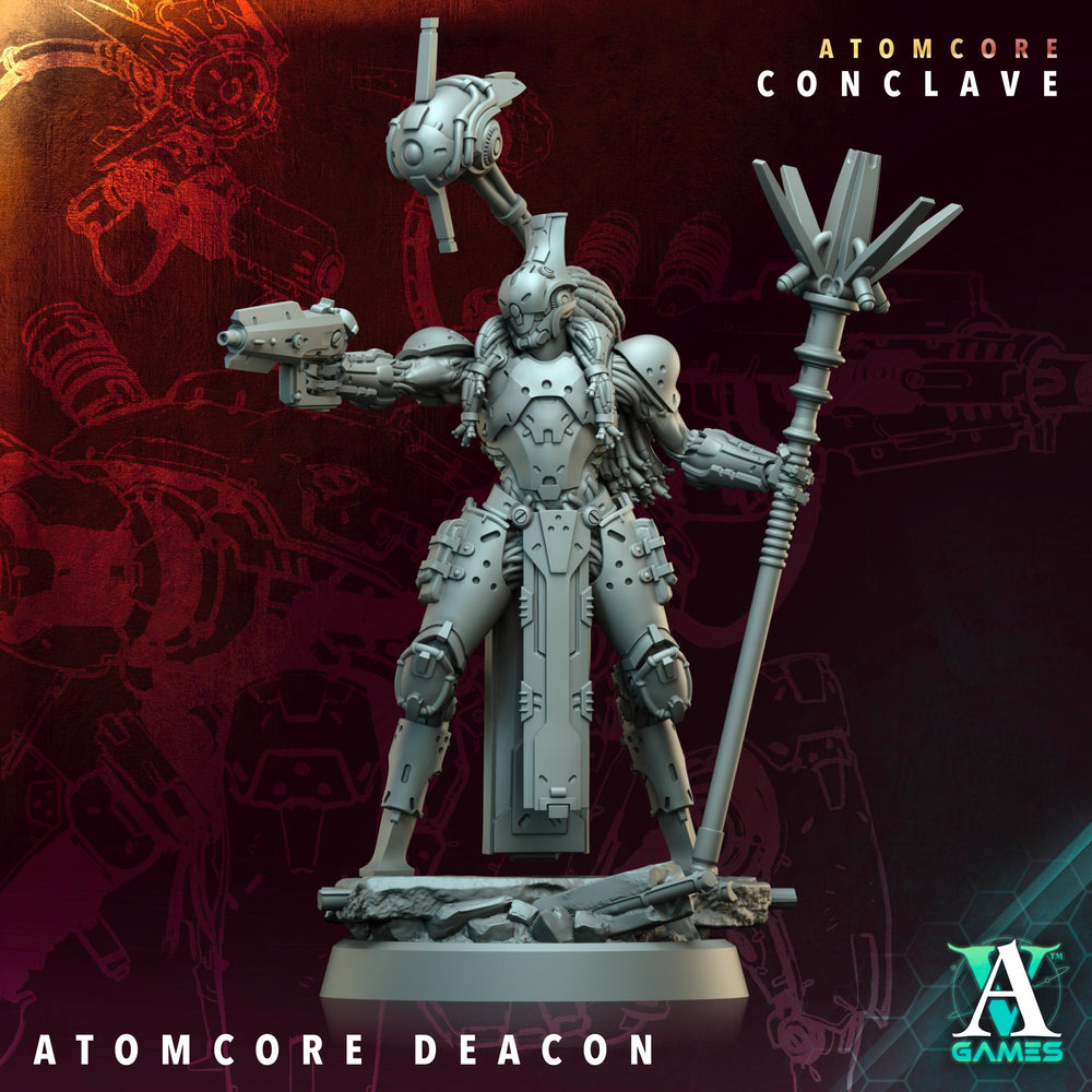 3D Printed Archvillain Games Atomcore Deacon Atomcore Conclave 28 32mm D&D (Online Only)