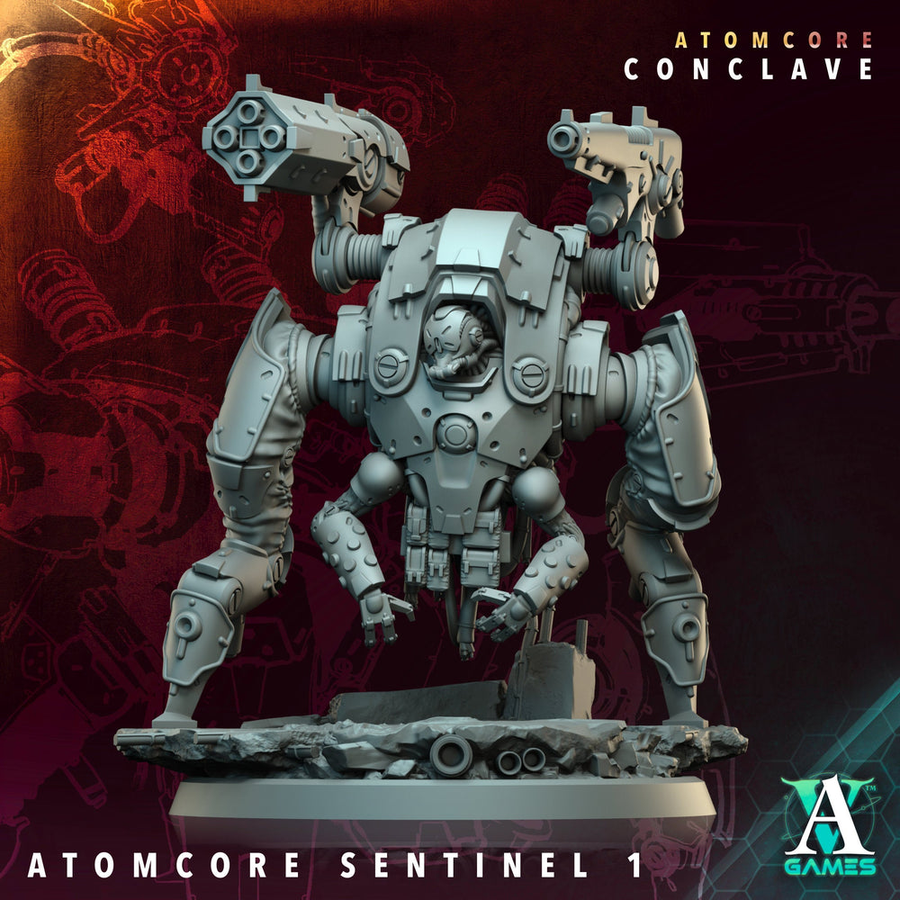 3D Printed Archvillain Games Atomcore Sentinel Atomcore - Conclave 28 32mm D&D (Online Only)