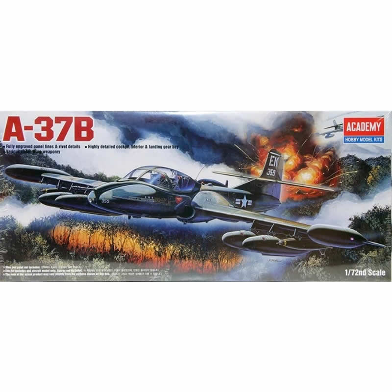 ACA12461 A-37B Dragonfly 1/72 Scale Plastic Model Kit Academy (ONLINE ORDER ONLY)