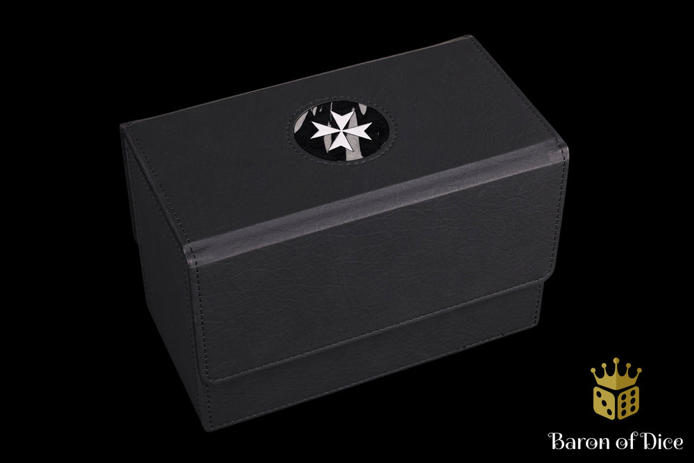 Knights Templar | Black | Wargaming & Datasheet Box | Baron's Coin™ Compatible (ONLINE ORDER ONLY)