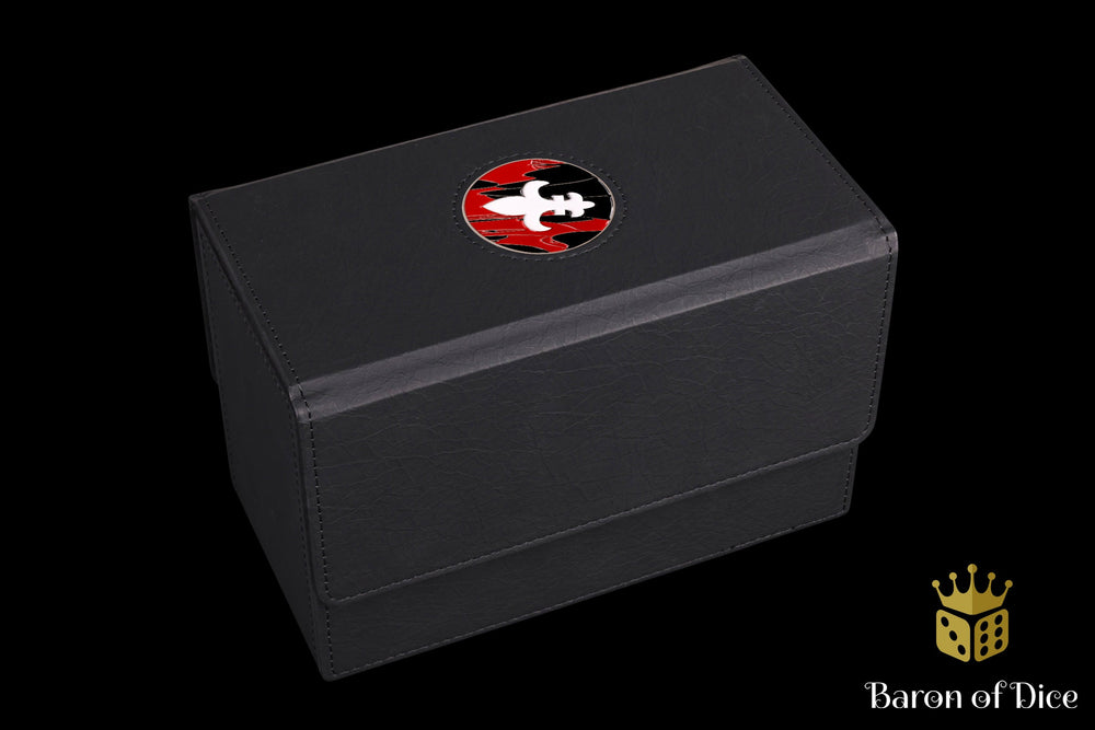 Fleur De Lis | Red | Wargaming & Datasheet Box | Baron's Coin��� Compatible (ONLINE ORDER ONLY)