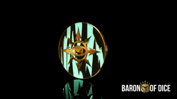 40mm Baron's Coin��� | Eye of Chaos | Aquamarine (ONLINE ORDER ONLY)