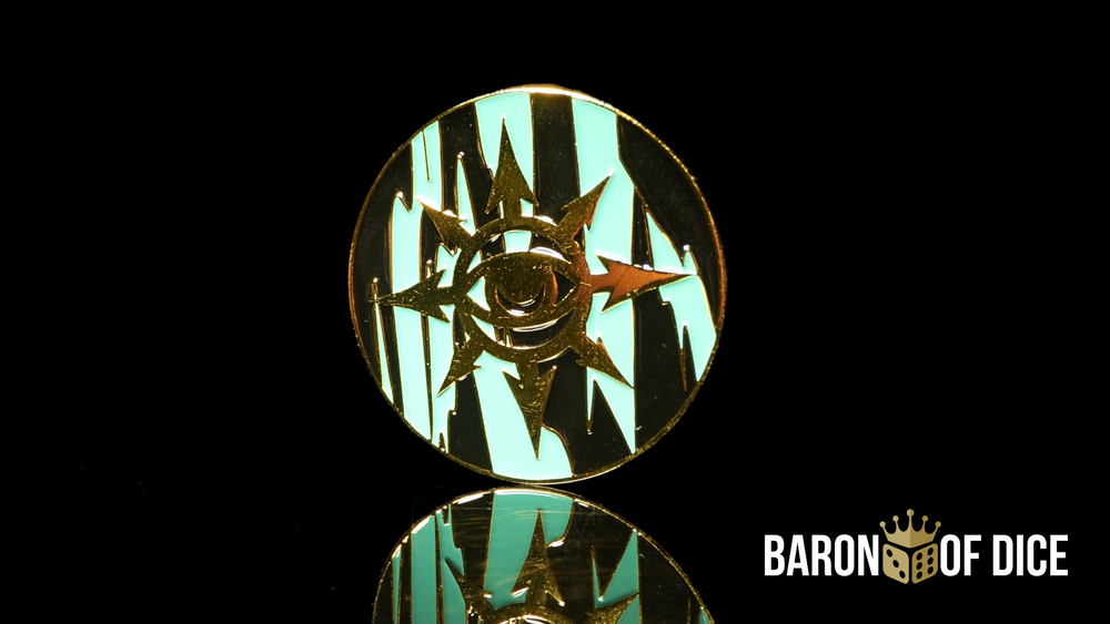 40mm Baron's Coin��� | Eye of Chaos | Aquamarine (ONLINE ORDER ONLY)