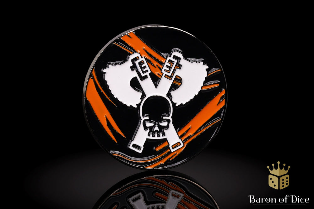Metal Combat Gauge | Baron Coin��� Compatible | Skull Grinders | Black Lava (ONLINE ORDER ONLY)