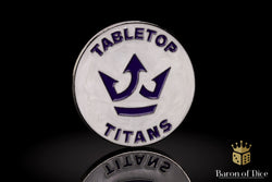 Metal Combat Gauge | Baron Coin��� Compatible | Tabletop Titans | White (ONLINE ORDER ONLY)