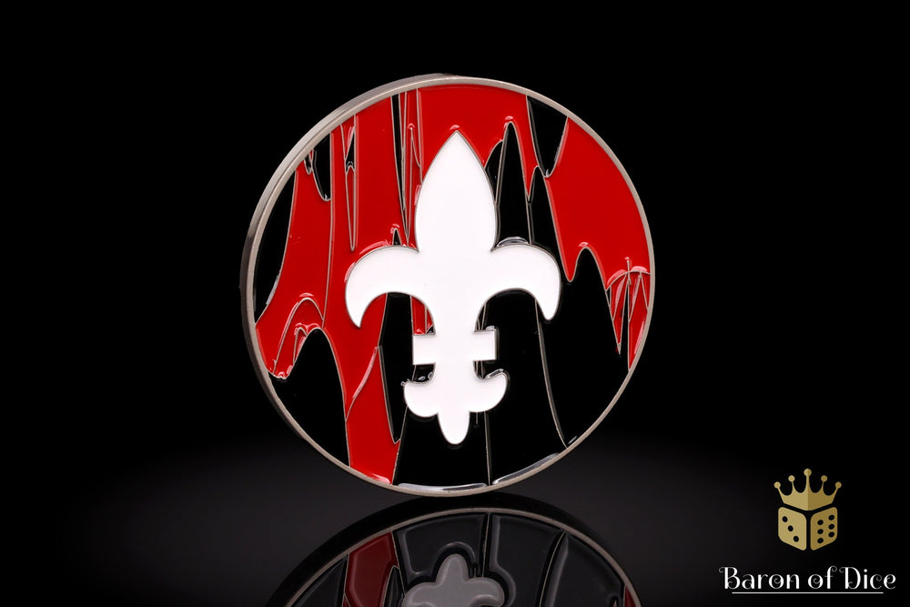 40mm Baron's Coin��� | Fleur De Lis | Red (ONLINE ORDER ONLY)