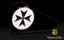 Metal Combat Gauge | Baron Coin��� Compatible | Knights Templar | White (ONLINE ORDER ONLY)