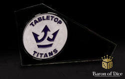 Metal Combat Gauge | Baron Coin��� Compatible | Tabletop Titans | White (ONLINE ORDER ONLY)