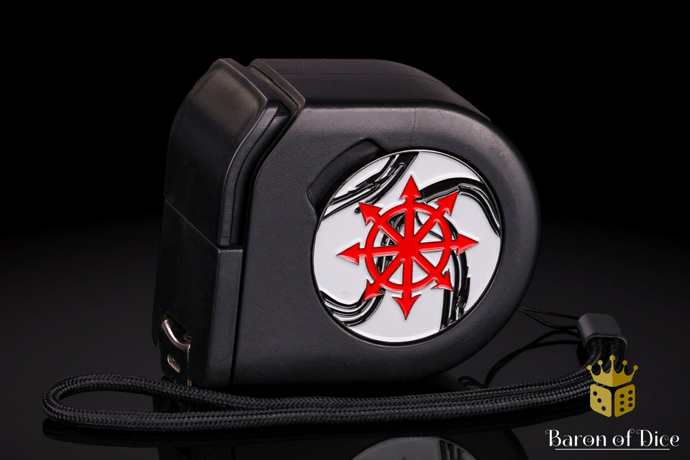 Wargaming Tape Measure | Baron's Coin��� Compatible | Marbled Chaos Star (ONLINE ORDER ONLY)