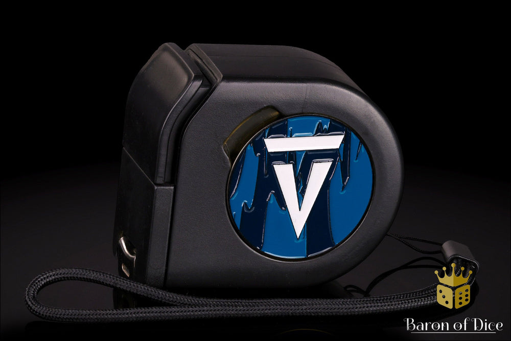 Wargaming Tape Measure | Baron's Coin��� Compatible | Vanguard Tactics | Dark Blue (ONLINE ORDER ONLY)