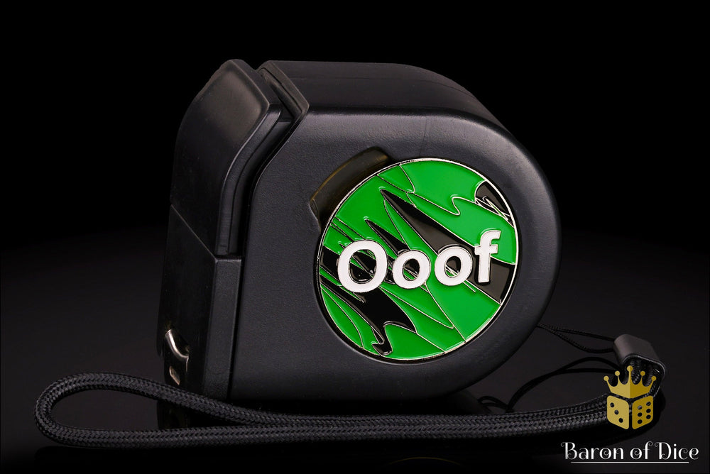 Wargaming Tape Measure | Baron's Coin��� Compatible | Ooof | Green (ONLINE ORDER ONLY)
