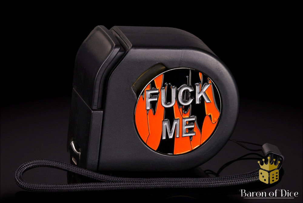 Wargaming Tape Measure | Baron's Coin��� Compatible | F**k Me | Silver (ONLINE ORDER ONLY)