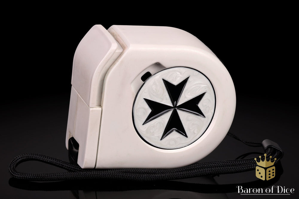 Templar | White | Wargaming Tape Measure | Baron's Coin™ Compatible