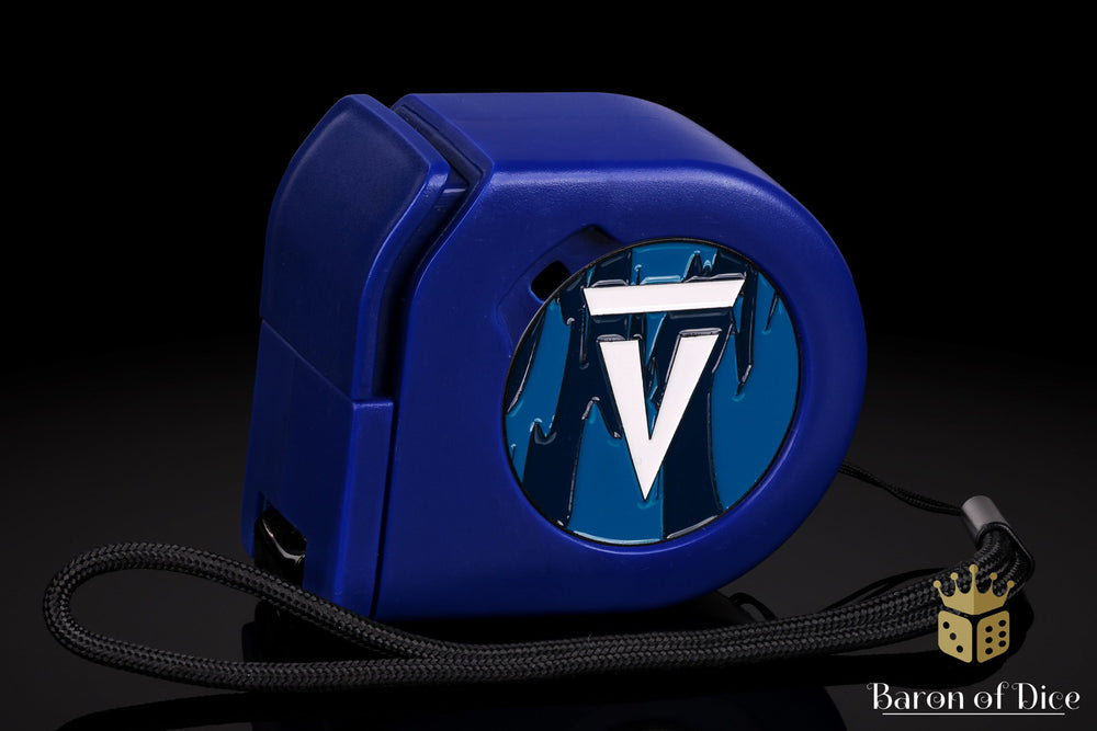 Vanguard Tactics | Dark Blue | Wargaming Tape Measure | Baron's Coin™ Compatible