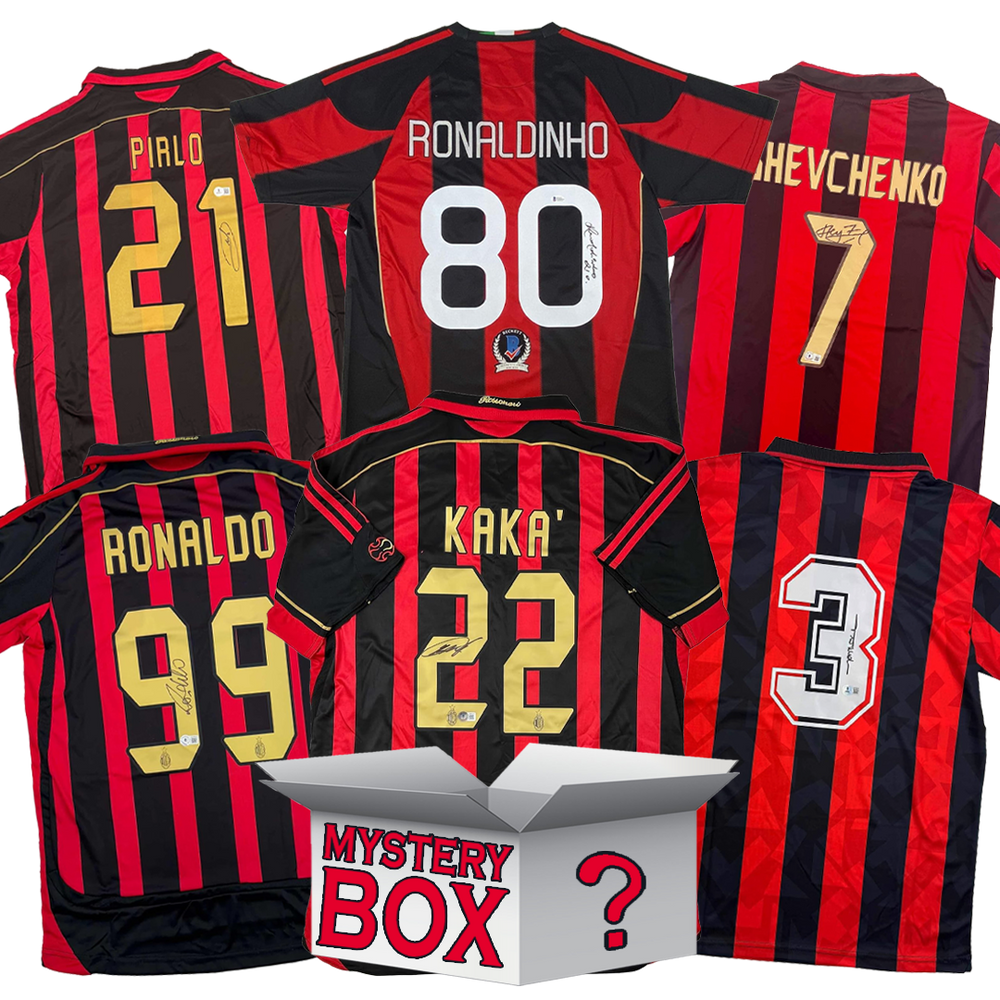 AC Milan Autographed/Signed Soccer Jersey Mystery Box with PSA JSA or Beckett COA