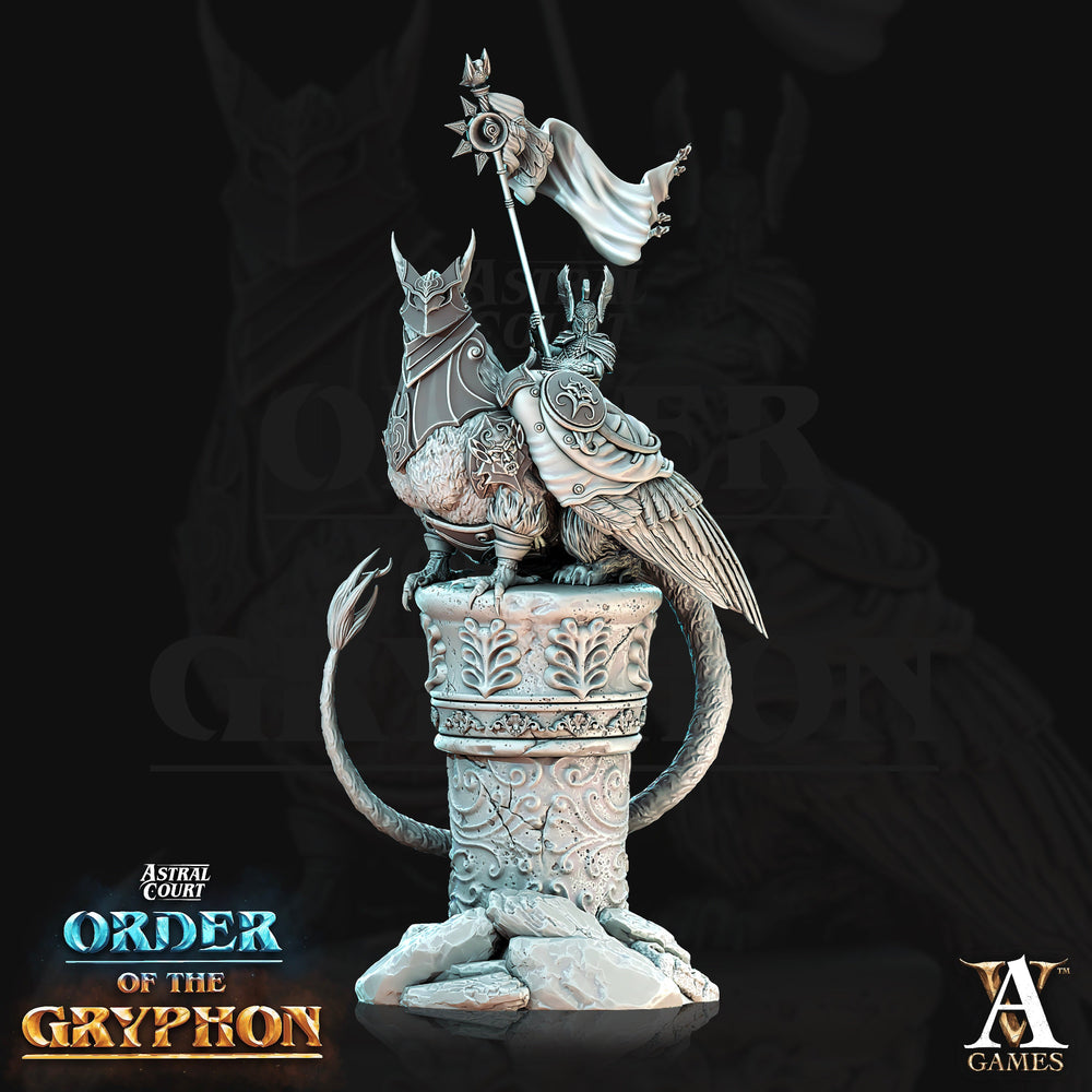 3D Printed Archvillain Games Astral Court Order of the Gryphon - Astral Gryphon Riders 28mm 32mm D&D (Online Only)