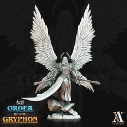 3D Printed Archvillain Games Astral Court Order of the Gryphon - Justiciar Angels Female 28mm 32mm D&D (Online Only)
