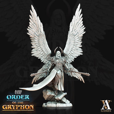 3D Printed Archvillain Games Astral Court Order of the Gryphon - Justiciar Angels Female 28mm 32mm D&D (Online Only)