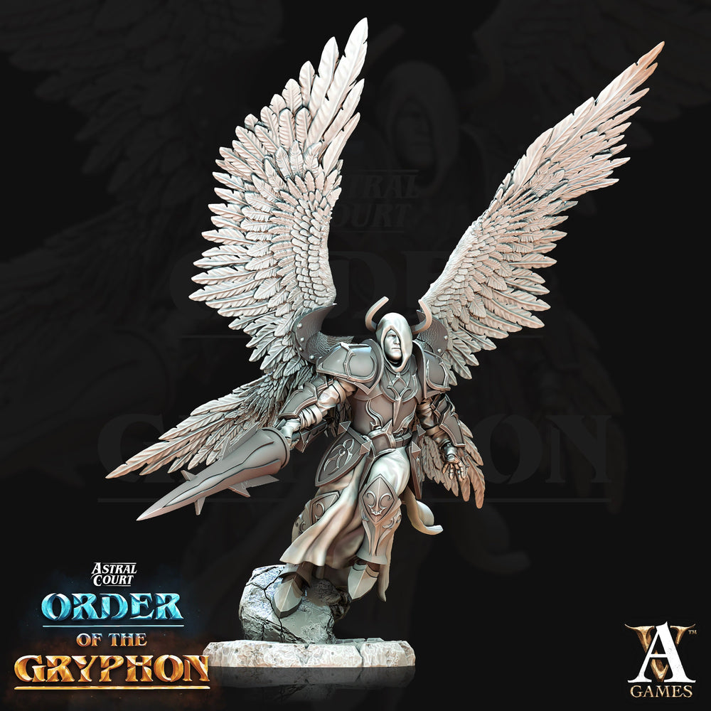 3D Printed Archvillain Games Astral Court Order of the Gryphon - Justiciar Angels Male 28mm 32mm D&D (Online Only)