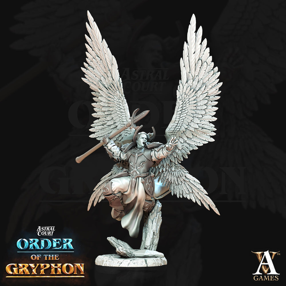 3D Printed Archvillain Games Astral Court Order of the Gryphon - Justiciar Angels Male 28mm 32mm D&D (Online Only)