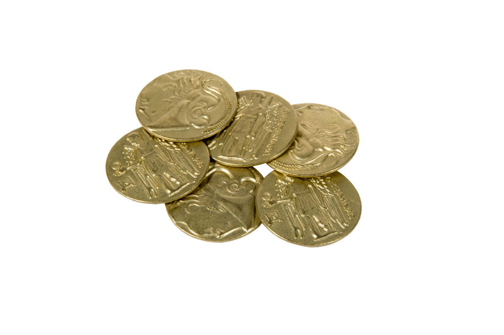 Ancient Greek Themed Gaming Coins - Jumbo 35mm (6-Pack) (ONLINE ORDER ONLY)