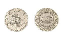 Pirate Ships Themed Gaming Coins - Large 30mm (9-Pack) (ONLINE ORDER ONLY)