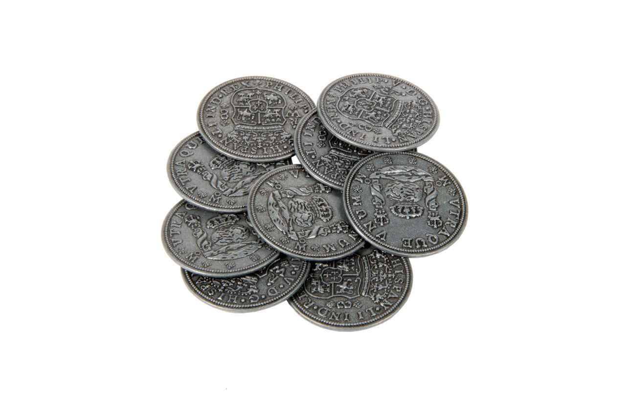 Pieces of Eight Themed Gaming Coins - Large 35mm (9-Pack) (ONLINE ORDER ONLY)