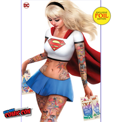 [Signed by Nathan Szerdy] [FOIL] ACTION COMICS PRESENTS DOOMSDAY SPECIAL #1 (ONE SHOT) NATHAN SZERDY (616) EXCLUSIVE TATTOO FOIL NYCC VIRGIN VAR [IN STOCK] (ONLINE ORDER ONLY)